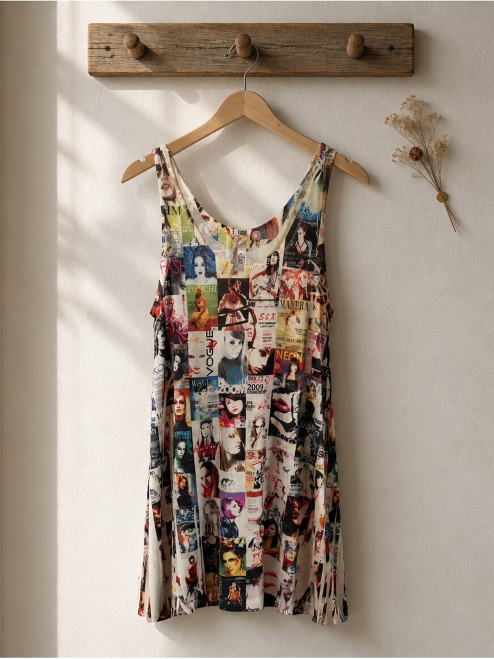 Multicolor Graphic Maxi Dress - Sleeveless Scoop Neck